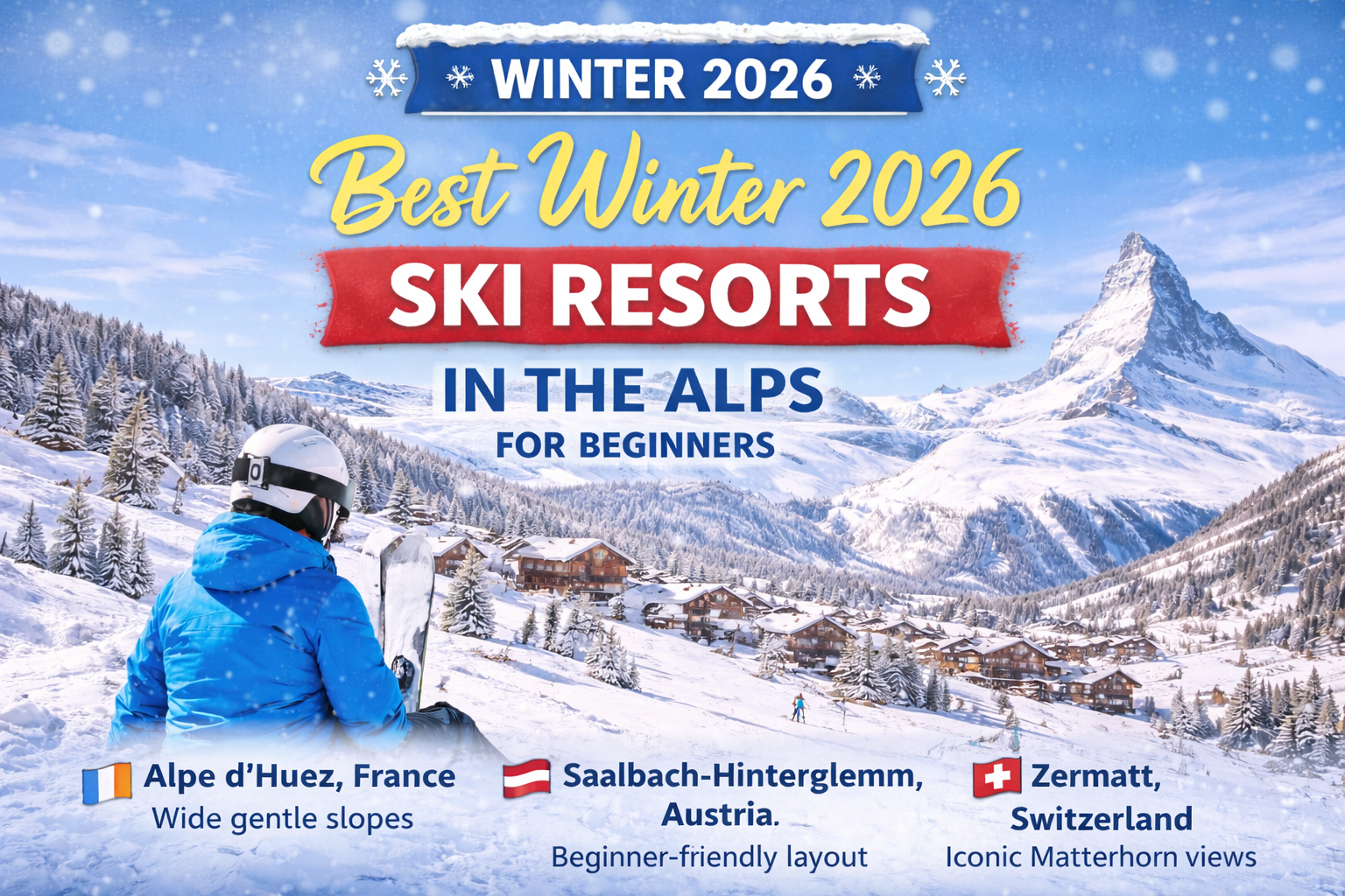 Best Winter 2026 Ski Resorts in the Alps for Beginners