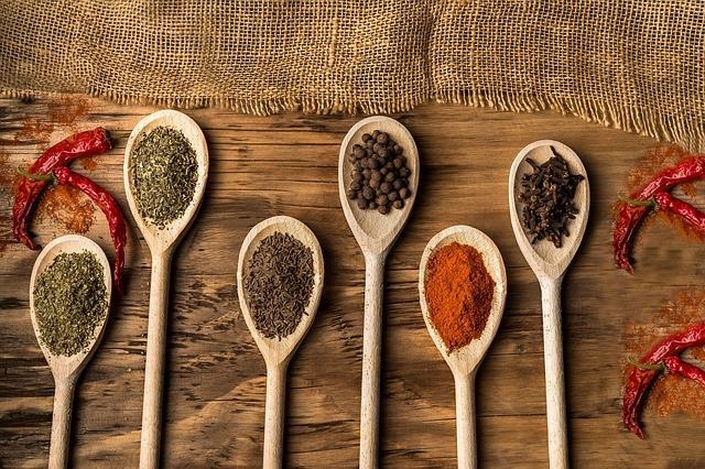 Indian red chillies and spices used in the hot food destinations in India.